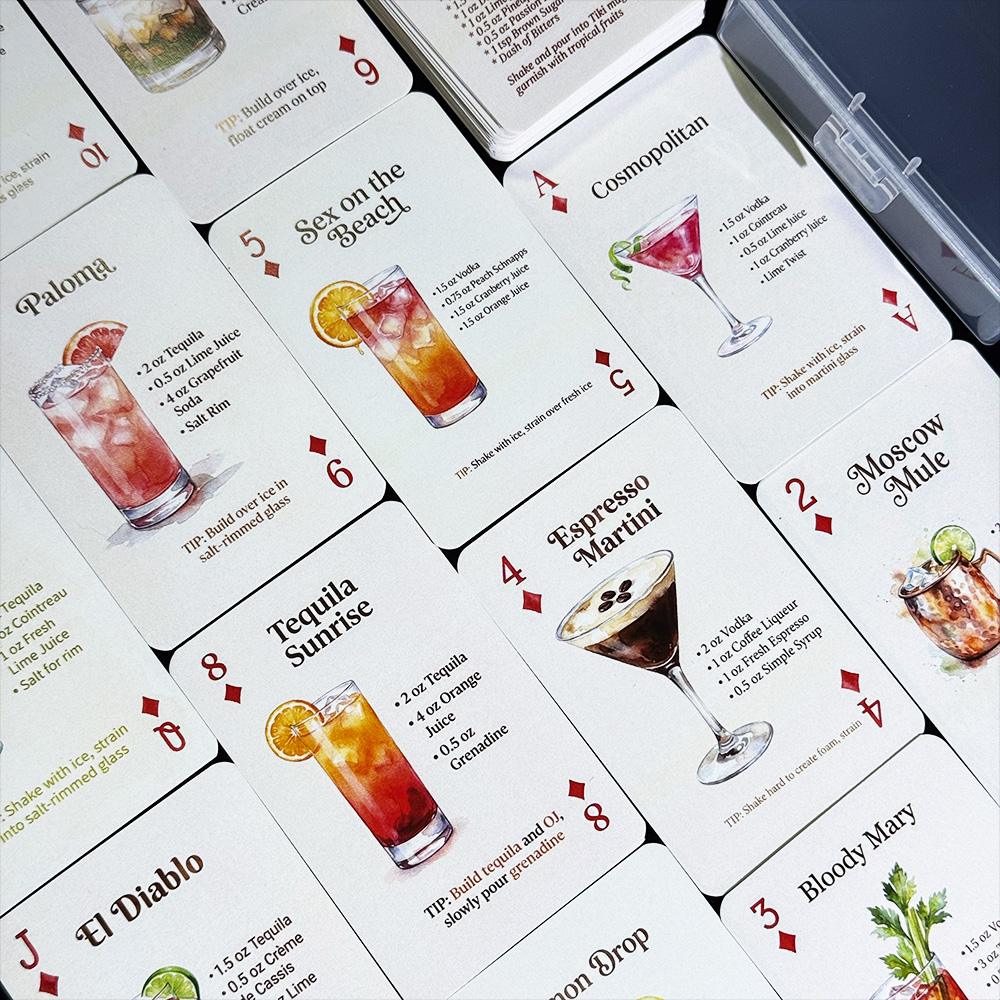 54-Card Deck of Original Cockt - Cocktail Recipe Book recension och pris