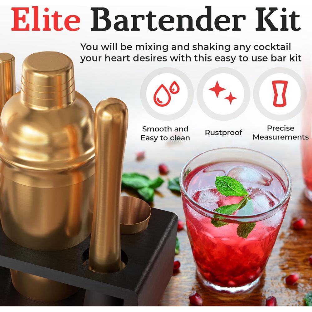 Cocktail Shaker Set: Bartender - Cocktail Recipe Book recension och pris