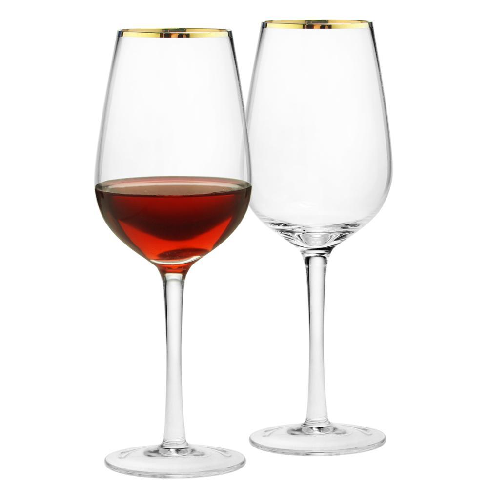 Gold Rimmed Highball Glass Red - Highball Glass Set recension och pris