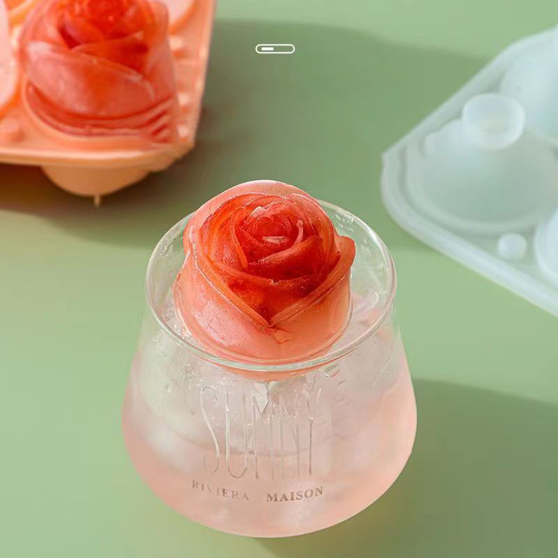 3D Rose Ice Molds 4 Holes Ice  - Ice Mold Sphere recension och pris