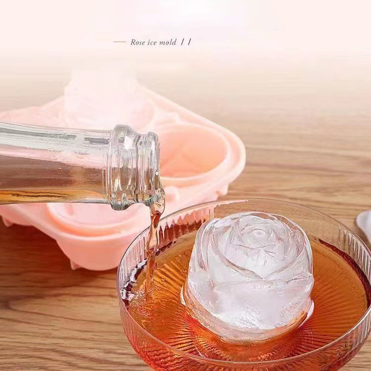 3D Rose Ice Molds 4 Holes Ice  - Ice Mold Sphere recension och pris