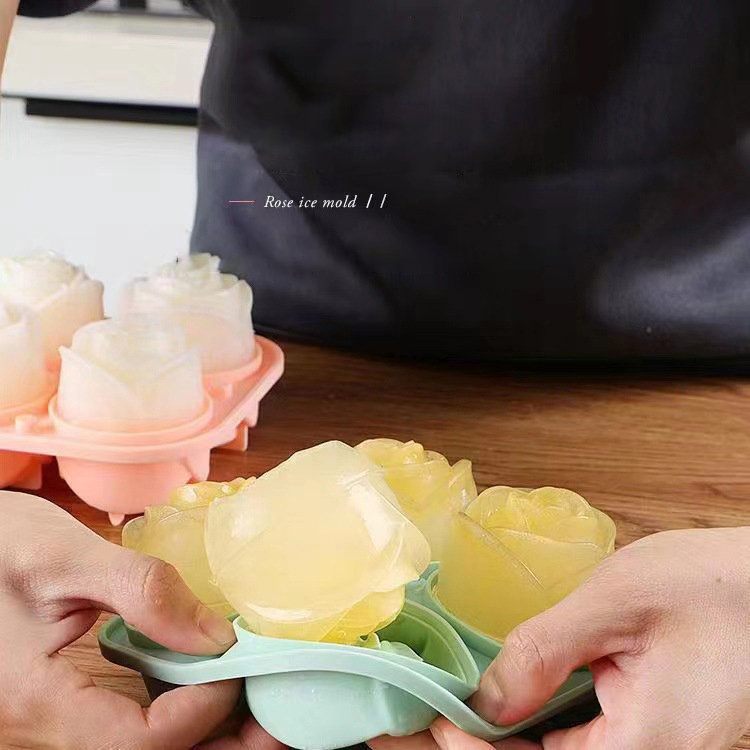 3D Rose Ice Molds 4 Holes Ice  - Ice Mold Sphere recension och pris