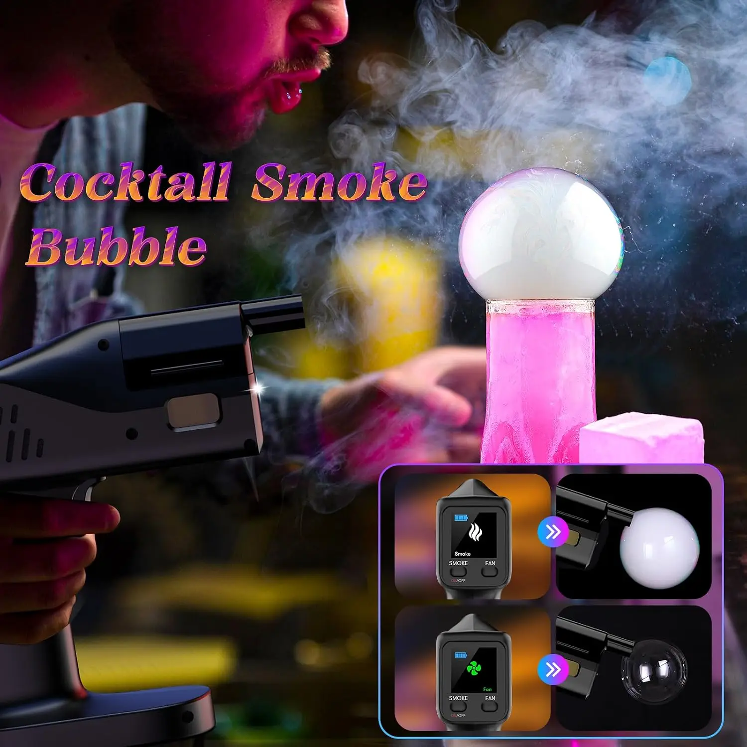 Electric Cocktail Smoke Bubble - Smoking Gun Kit recension och pris